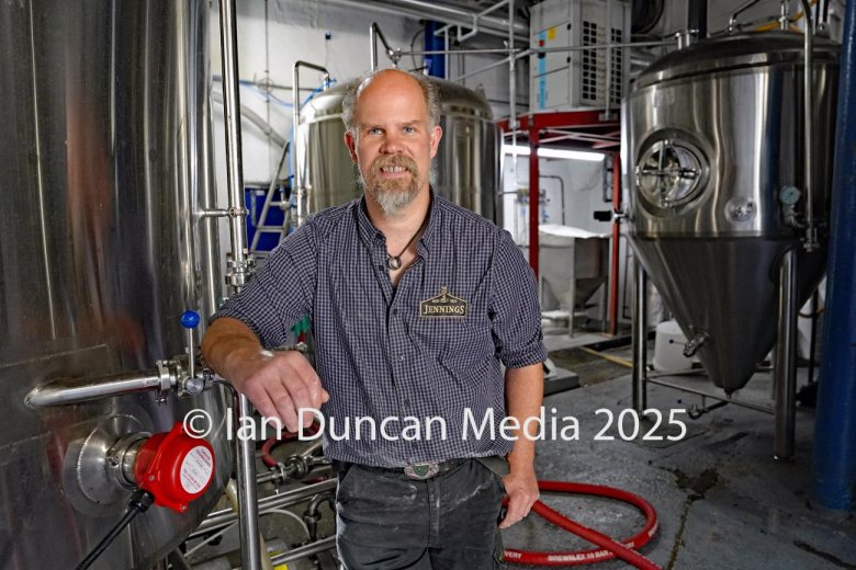 REVIVAL… Jennings Castle Brewery in Cockermouth… The brand was revived earlier this year and employs around 15 people… Head brewer Buster Grant...