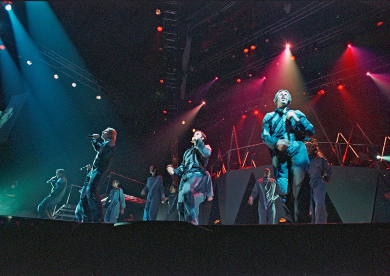 Boyzone at the Newcastle Arena in June 1997. Picture: Ian Duncan.