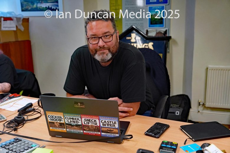 JENNINGS BREWERY... MD Chris France in the office...