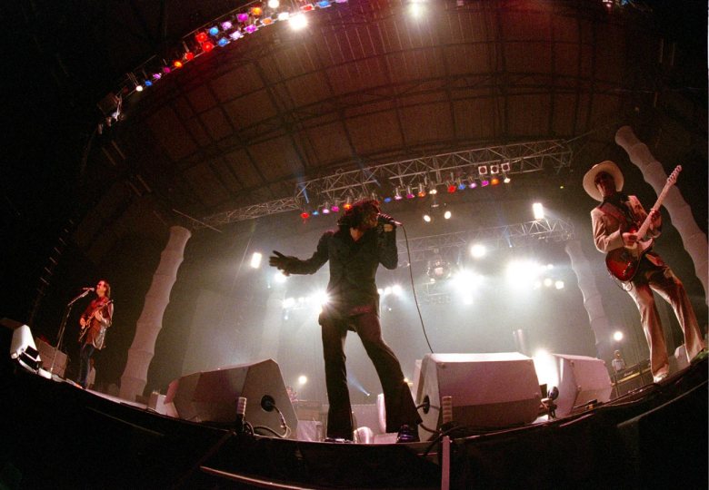 INXS at Newcastle Arena in June 1997.Photo: Ian Duncan.