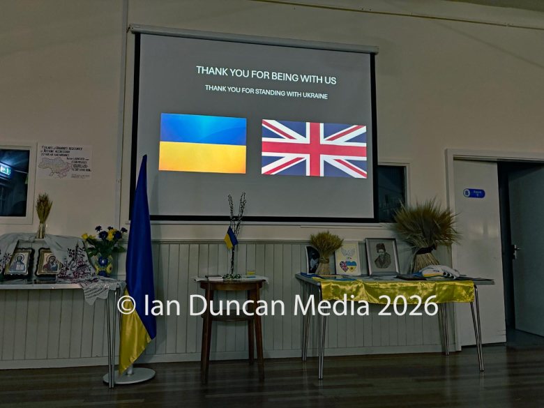 SOLIDARITY... A charity dinner and solidarity evening for Ukraine in Carlisle, as the fourth anniversary of Russia's invasion of Ukraine approaches, which featured Ukrainian food and a performance by a Ukrainian choir called Mallows...