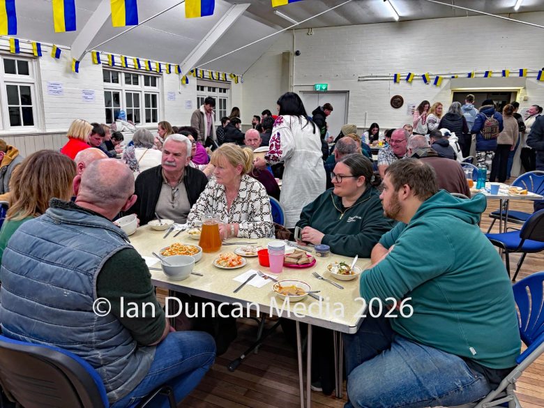 SOLIDARITY... A charity dinner and solidarity evening for Ukraine in Carlisle, as the fourth anniversary of Russia's invasion of Ukraine approaches, which featured Ukrainian food and a performance by a Ukrainian choir called Mallows...