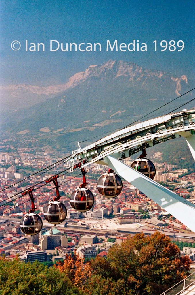 LIFT... The way up to the mountains in Grenoble in France. Picture: Ian Duncan.
