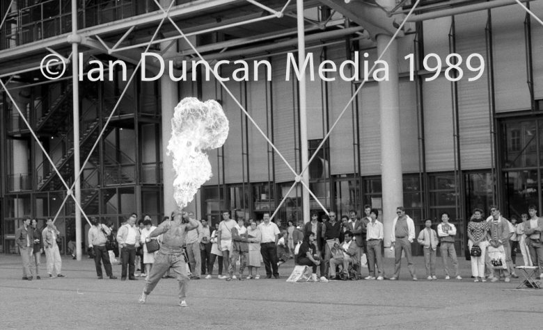 FIRE EATER... Paris, France. Picture: Ian Duncan.