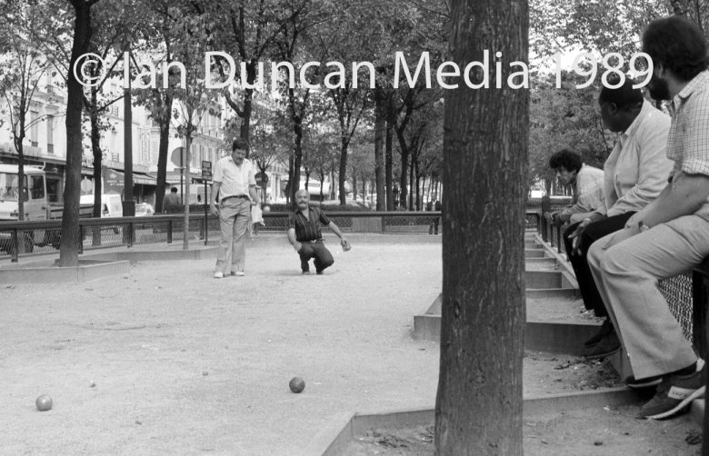 BOULES... Or rather the game of Pétanque in Paris, France. Picture: Ian Duncan.