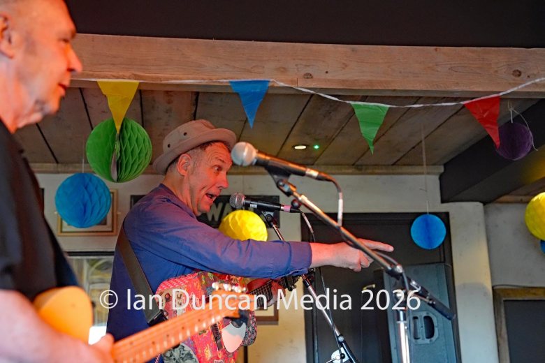 artin Stephenson and fellow member of The Daintees Gary Dunn perform at The West Walls Brewing Company in Carlisle. Picture: Ian Duncan.