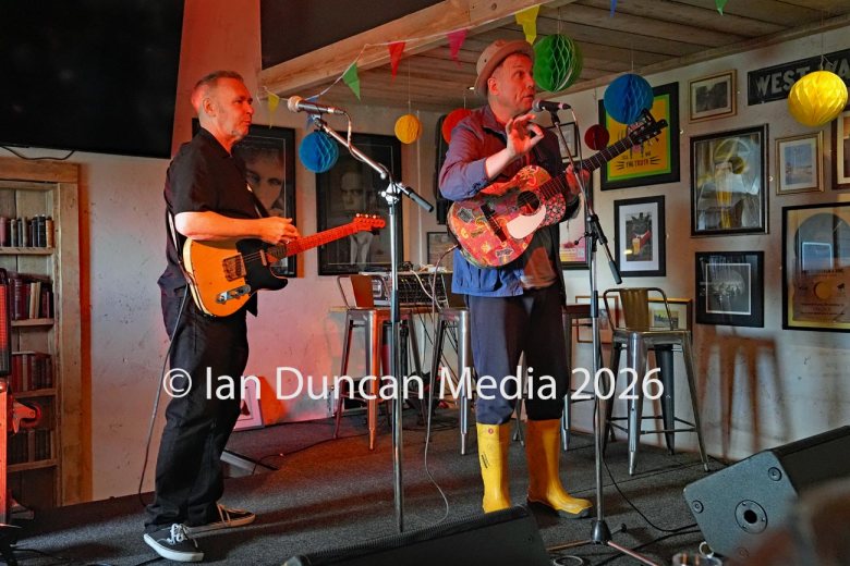 Martin Stephenson and fellow member of The Daintees Gary Dunn perform at The West Walls Brewing Company in Carlisle. Picture: Ian Duncan.