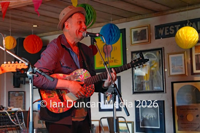 Martin Stephenson and fellow member of The Daintees Gary Dunn perform at The West Walls Brewing Company in Carlisle. Picture: Ian Duncan.