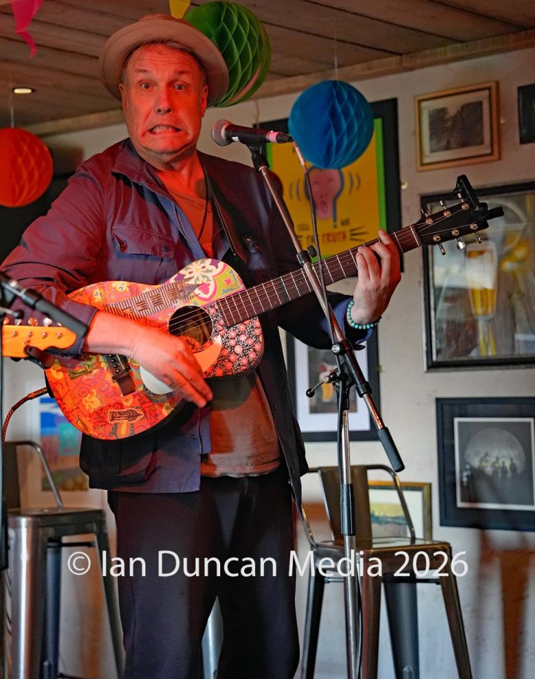 Martin Stephenson and fellow member of The Daintees Gary Dunn perform at The West Walls Brewing Company in Carlisle. Picture: Ian Duncan.
