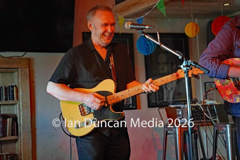 Martin Stephenson and fellow member of The Daintees Gary Dunn perform at The West Walls Brewing Company in Carlisle. Picture: Ian Duncan.