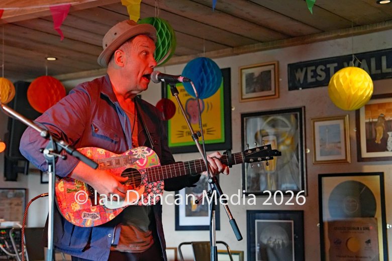 artin Stephenson and fellow member of The Daintees Gary Dunn perform at The West Walls Brewing Company in Carlisle. Picture: Ian Duncan.
