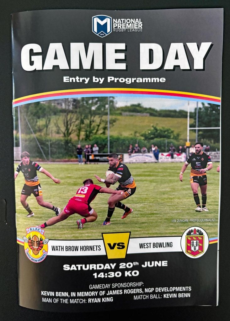 My shot from the previous game used on the match programme. Picture: Ian Duncan.