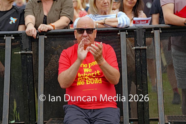Supporter at Durham Miners Gala in 2026. Picture: Ian Duncan.