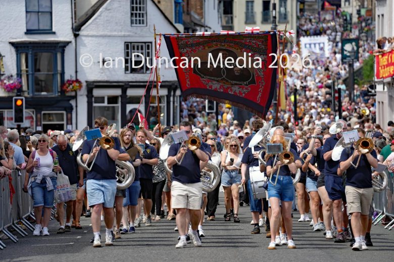 Brass band at Durham Miners Gala in 2026. Picture: Ian Duncan.