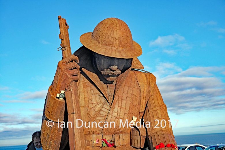 Eleven-O-One by artist Ray Lonsdale in Seaham in County Durham in the north-east of England which is known locally as Tommy. Photo: Ian Duncan.