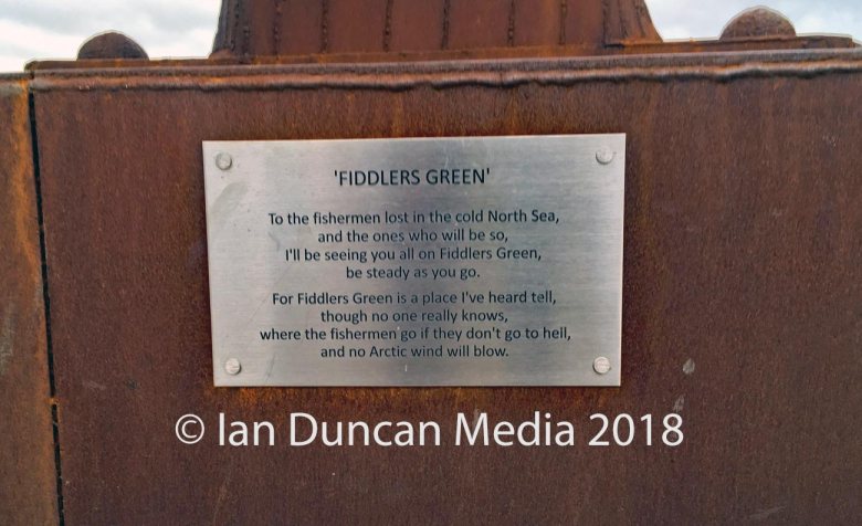 Fiddler's Green statue in North Shields in the north-east of England by artist Ray Lonsdale. Photo: Ian Duncan.