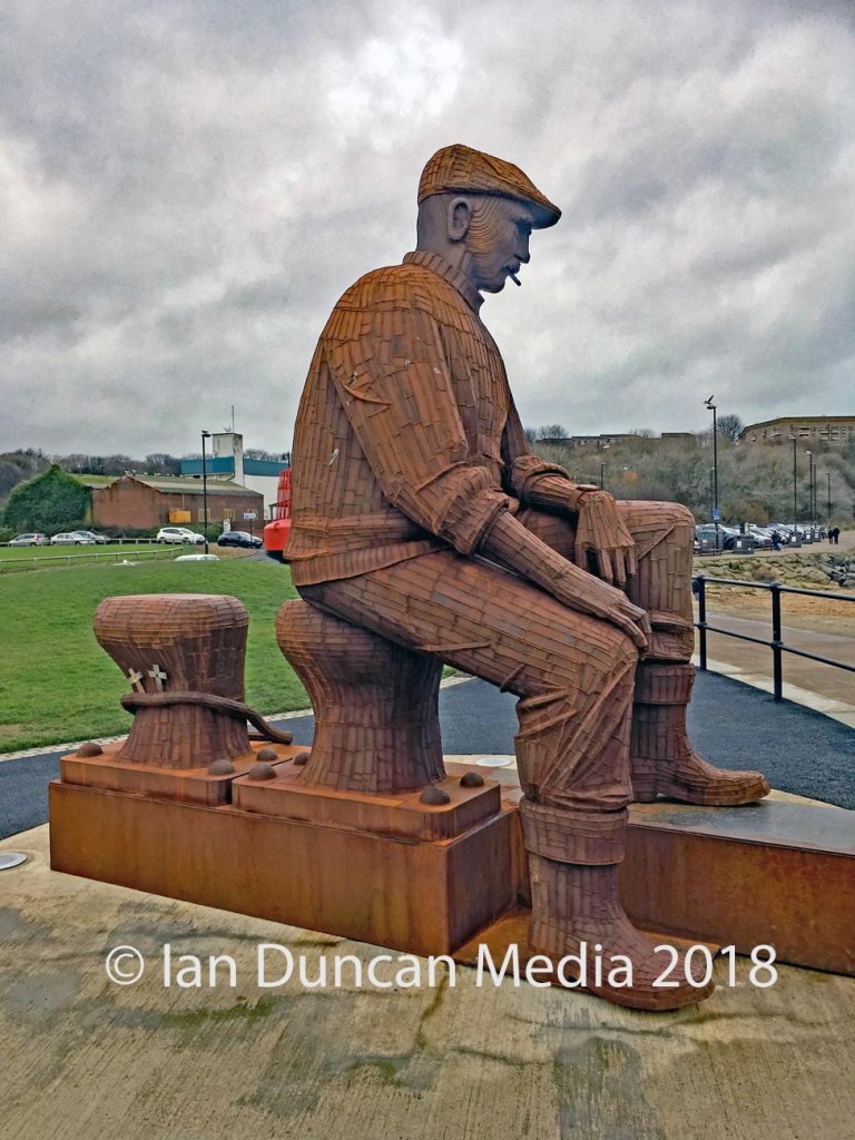 Fiddler's Green statue in North Shields in the north-east of England by artist Ray Lonsdale. Photo: Ian Duncan.
