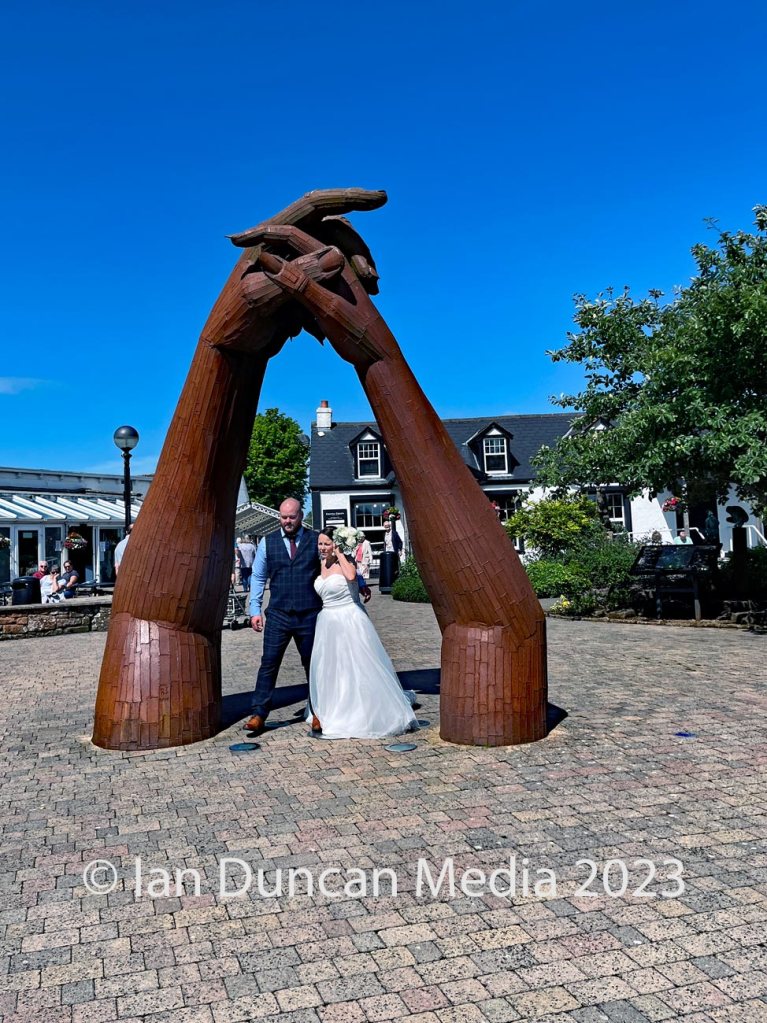 The Big Dance Sculpture by artist Ray Lonsdale in Gretna Green in Scotland. Photo: Ian Duncan.