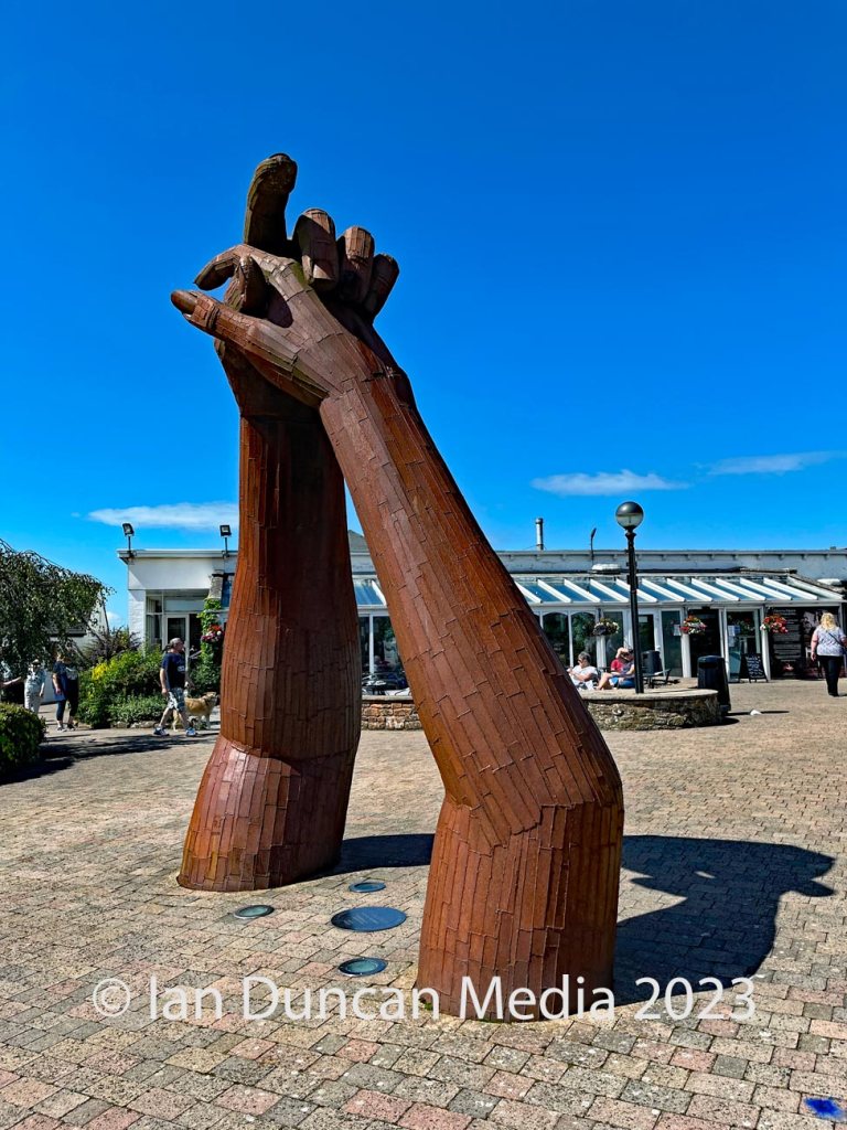 The Big Dance Sculpture by artist Ray Lonsdale in Gretna Green in Scotland. Photo: Ian Duncan.