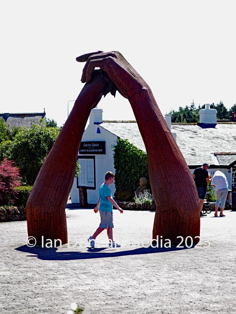 The Big Dance Sculpture by artist Ray Lonsdale in Gretna Green in Scotland. Photo: Ian Duncan.