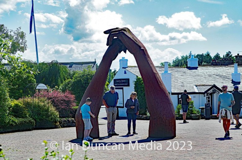 The Big Dance Sculpture by artist Ray Lonsdale in Gretna Green in Scotland. Photo: Ian Duncan.