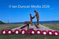 Humanity – The Forgotten Army statue in the North Marine Park in South Shields in the north-east of England by artist Ray Lonsdale. Photo: Ian Duncan.