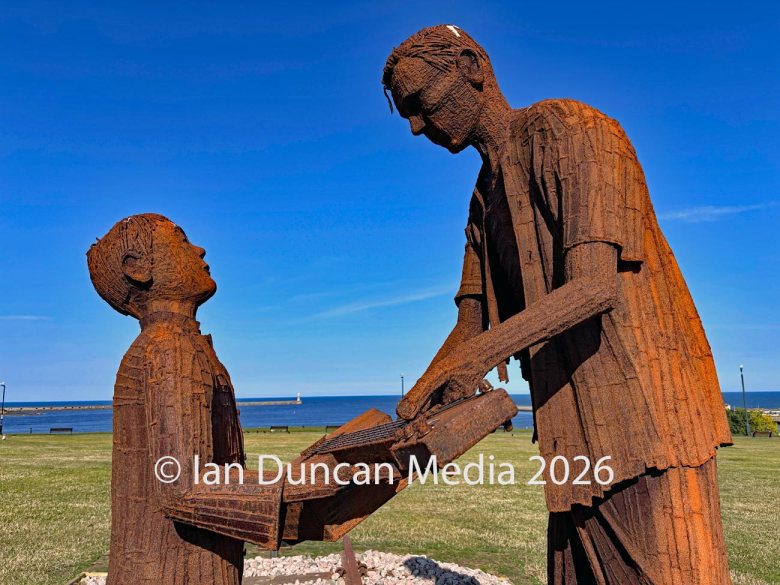 Humanity – The Forgotten Army statue in the North Marine Park in South Shields in the north-east of England by artist Ray Lonsdale. Photo: Ian Duncan.