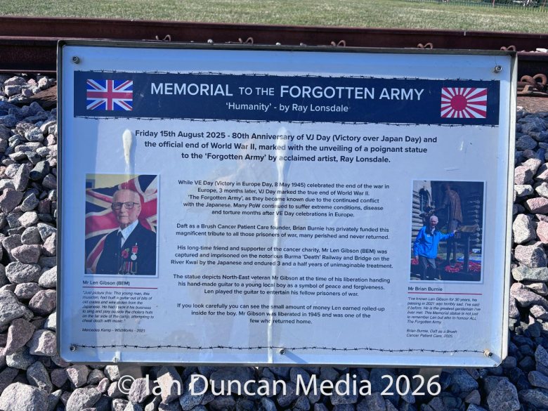 Humanity – The Forgotten Army statue in the North Marine Park in South Shields in the north-east of England by artist Ray Lonsdale. Photo: Ian Duncan.