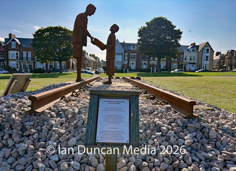 Humanity – The Forgotten Army statue in the North Marine Park in South Shields in the north-east of England by artist Ray Lonsdale. Photo: Ian Duncan.