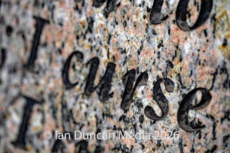 The Cursing Stone and Reivers' Carpet in Carlisle. Picture: Ian Duncan.