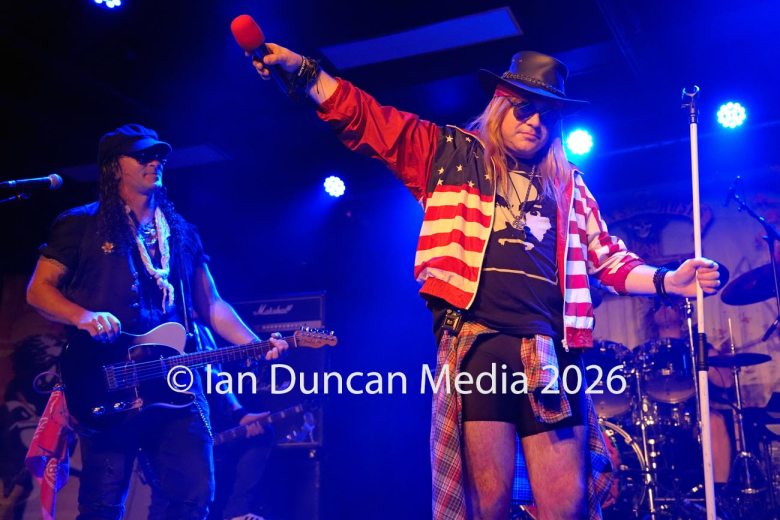 TRIBUTE... Guns n' Roses tribute band Guns n' Yorkshire Roses perform at Carlisle's The Old Fire Station during their Appetite for Yorkshire Puddings tour. Picture: Ian Duncan.