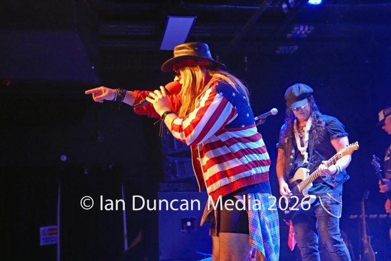 TRIBUTE... Guns n' Roses tribute band Guns n' Yorkshire Roses perform at Carlisle's The Old Fire Station during their Appetite for Yorkshire Puddings tour. Picture: Ian Duncan.