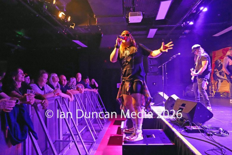 TRIBUTE... Guns n' Roses tribute band Guns n' Yorkshire Roses perform at Carlisle's The Old Fire Station during their Appetite for Yorkshire Puddings tour. Picture: Ian Duncan.