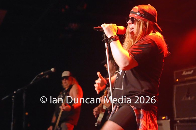 TRIBUTE... Guns n' Roses tribute band Guns n' Yorkshire Roses perform at Carlisle's The Old Fire Station during their Appetite for Yorkshire Puddings tour. Picture: Ian Duncan.