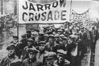 Jarrow marchers on the Jarrow Crusade during October 1936. Source: unknown.